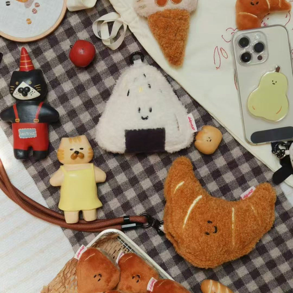 LuLuFun Studio Plush Croissant Mini Bag – Cute Kawaii Novelty Purse