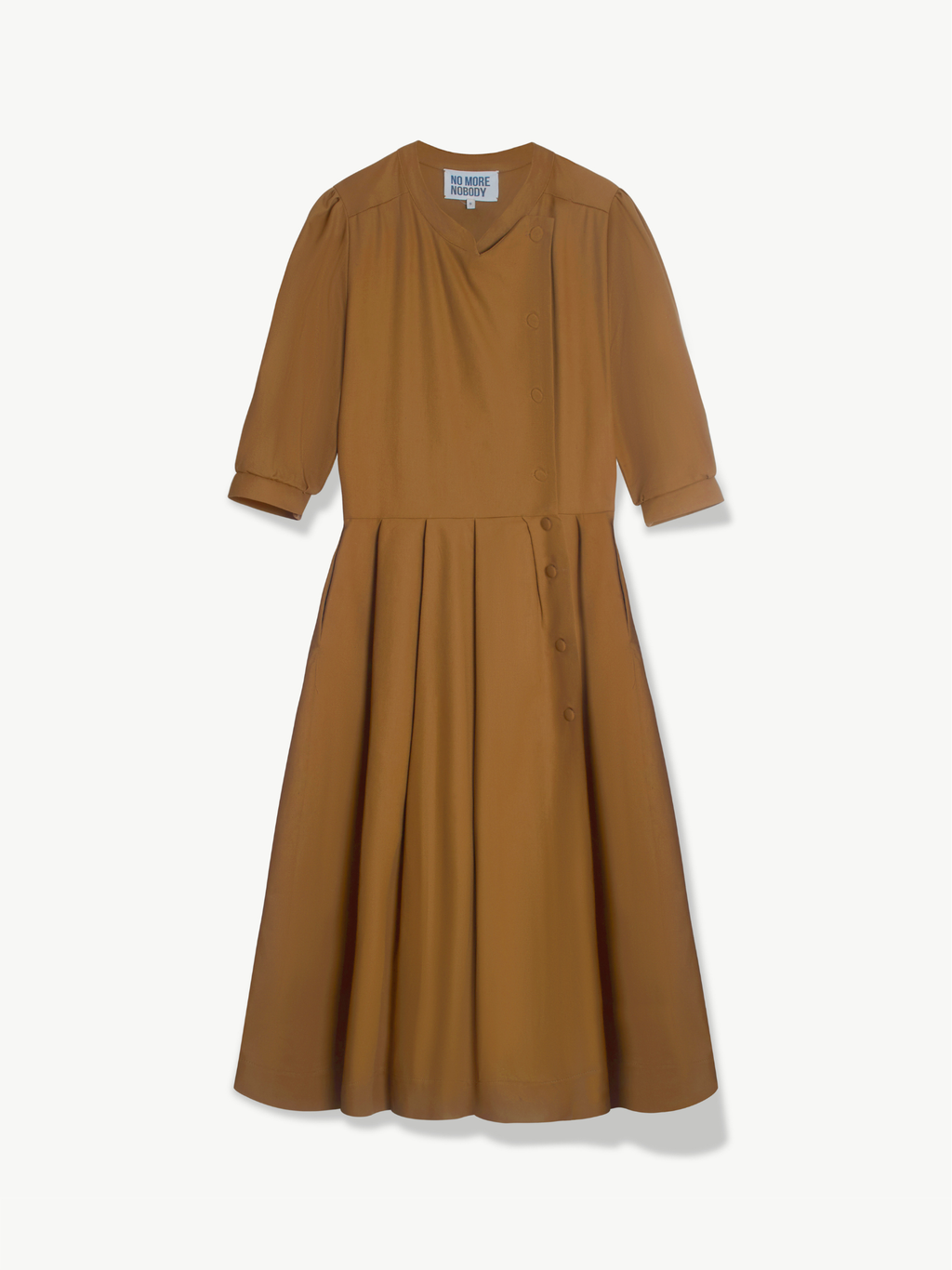 No More Nobody Talitha Organic Cotton Midi Dress with Side Buttons