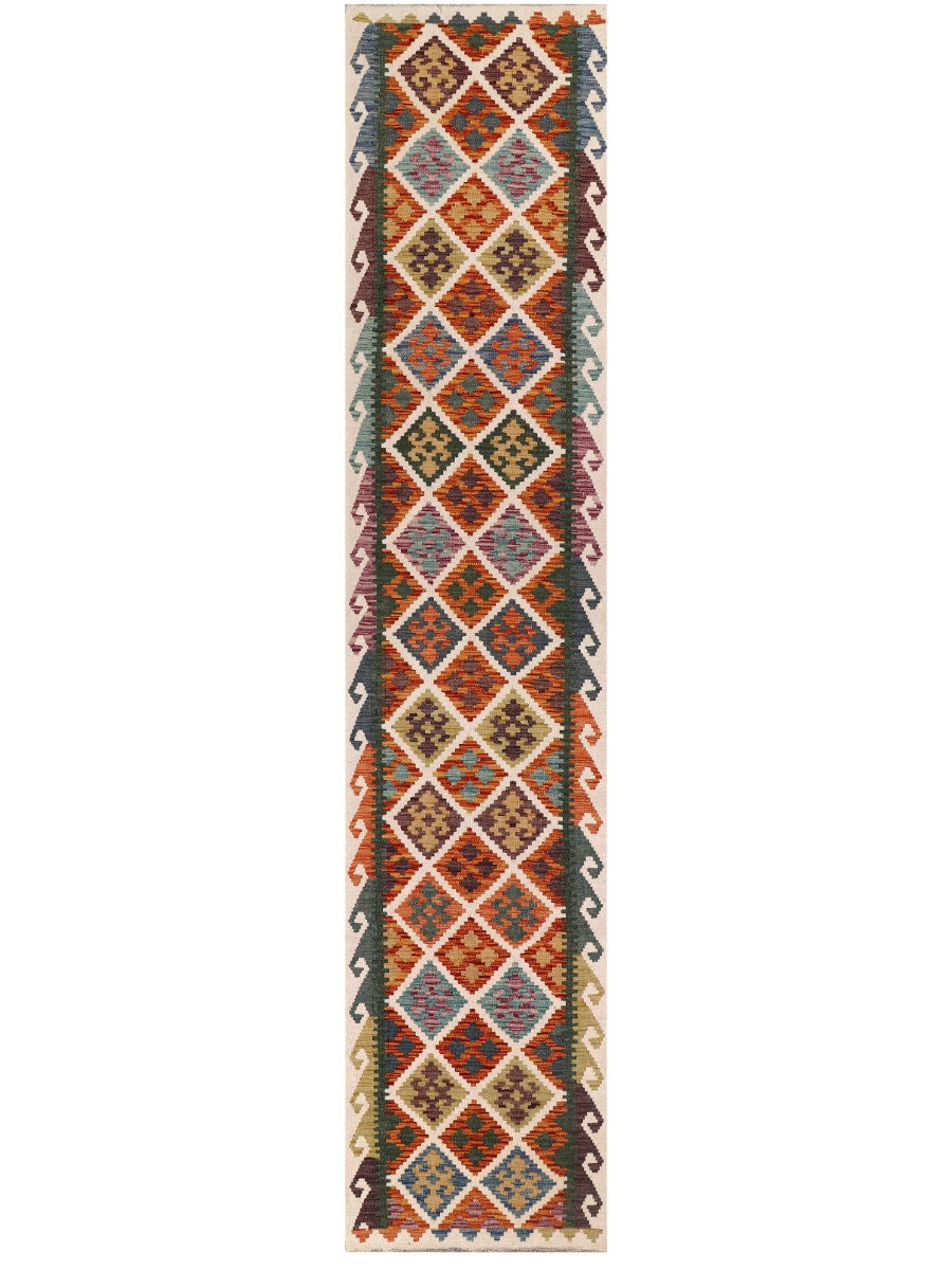 Maimana Afghanistan Kilim Runner - 385 x 81 cm