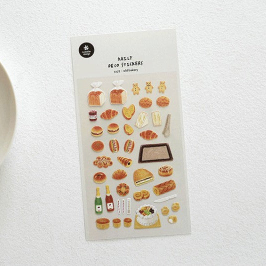 Suatelier Old Bakery Decorative Stickers for Journaling - 1 Sheet