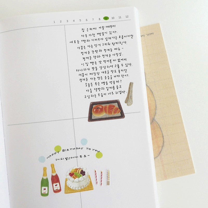 Suatelier Old Bakery Decorative Stickers for Journaling - 1 Sheet