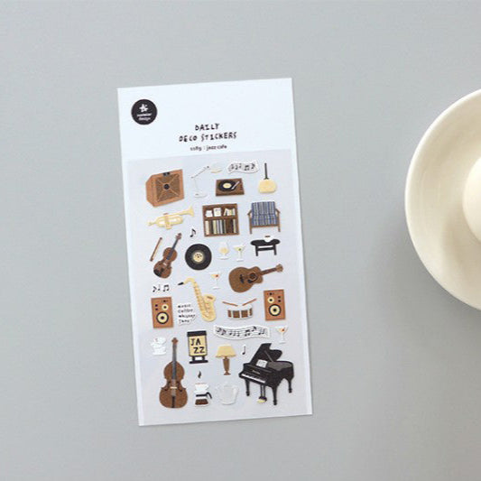 Suatelier Jazz Cafe Decorative Stickers for Journaling by LuLuFun Studio