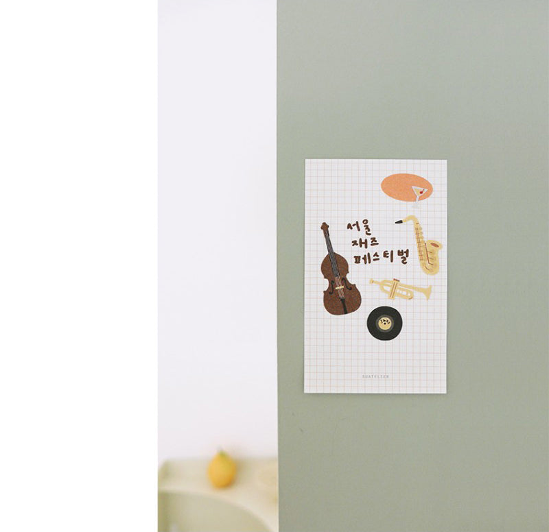 Suatelier Jazz Cafe Decorative Stickers for Journaling by LuLuFun Studio