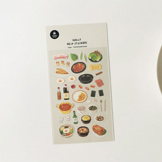 Suatelier Homemade Food Sticker Sheet for Journaling and Scrapbooking