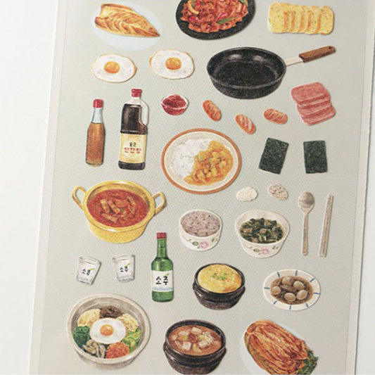 Suatelier Homemade Food Sticker Sheet for Journaling and Scrapbooking