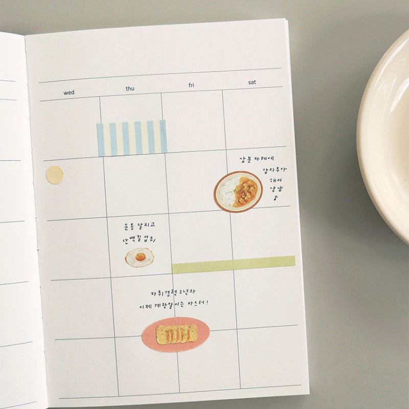 Suatelier Homemade Food Sticker Sheet for Journaling and Scrapbooking