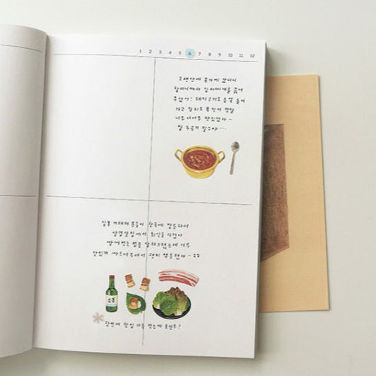 Suatelier Homemade Food Sticker Sheet for Journaling and Scrapbooking
