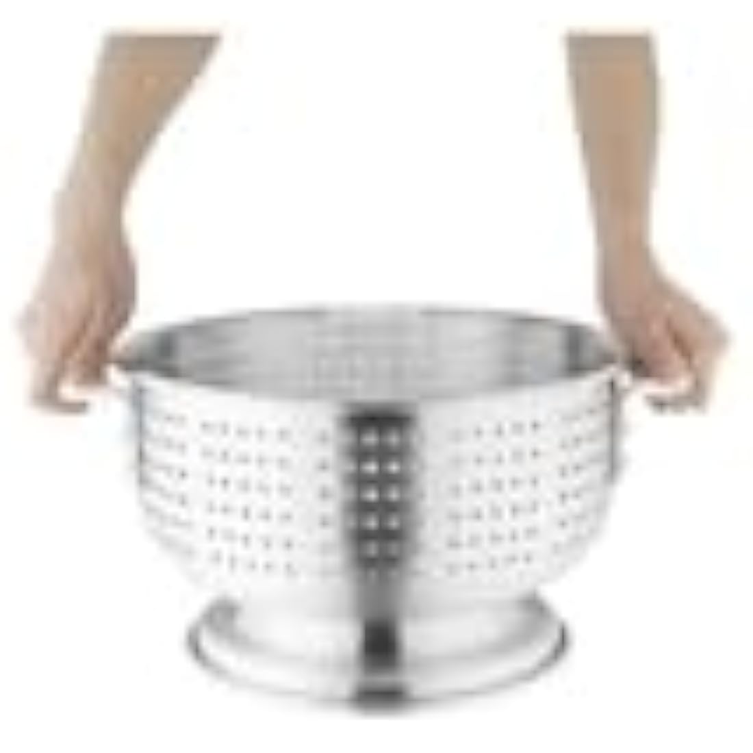 Vogue Heavy Duty Aluminium Colander | 16 Inch Large Kitchen Strainer