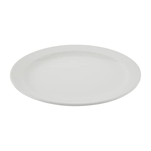 Olympia Athena White Porcelain Dinner Plates - 10 Inch Pack of 12