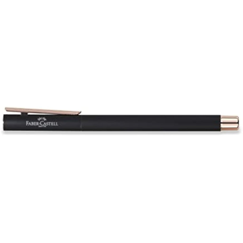 Faber-Castell Neo Slim Fountain Pen – Black & Rose Gold Metal, Fine Nib