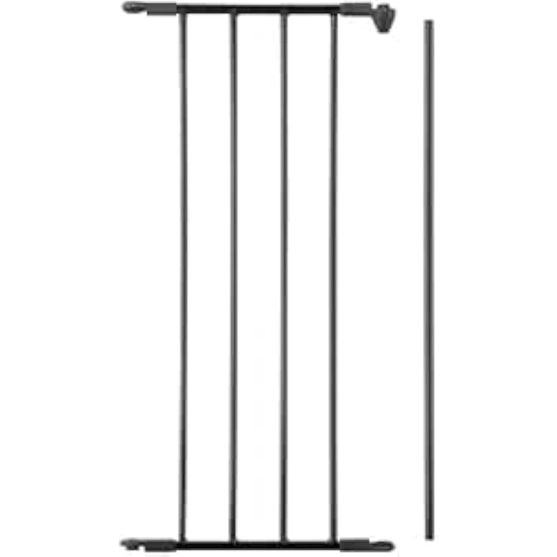 BabyDan Flex & Configure Hearth Gate Extension - Black Metal, 33cm