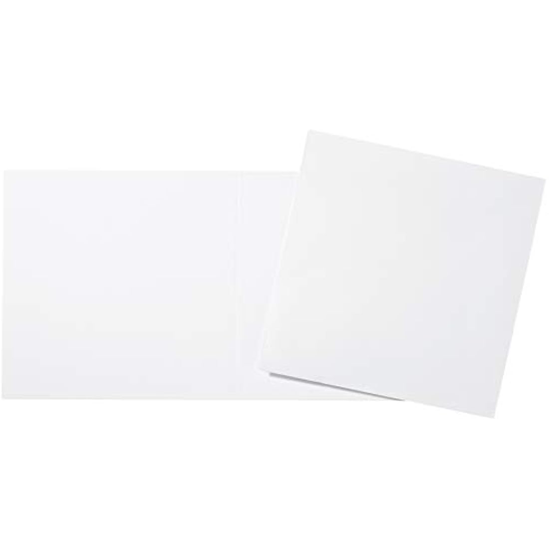 Craft UK 40 White Blank Cards & Envelopes | 300 GSM 6x6 Card Blanks