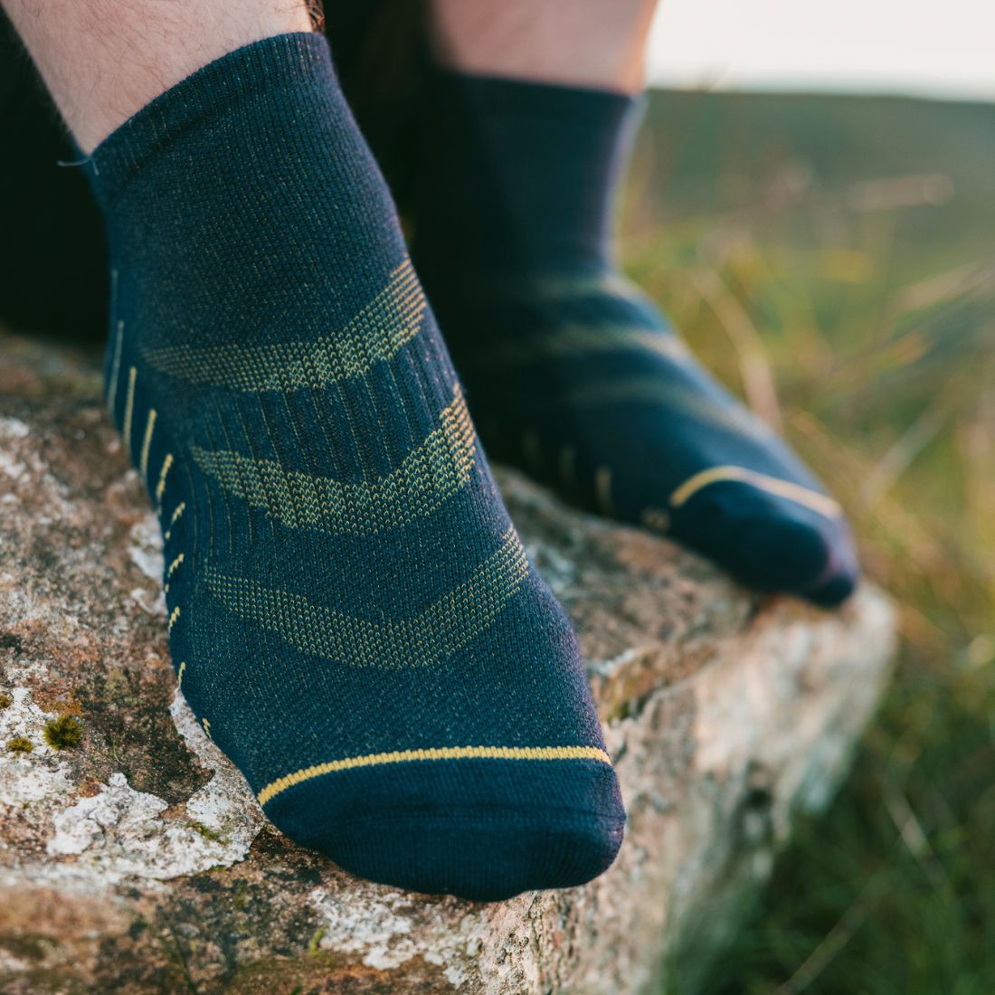 Swole Panda Navy Performance Trainer Socks | Cushioned Bamboo Athletic Socks