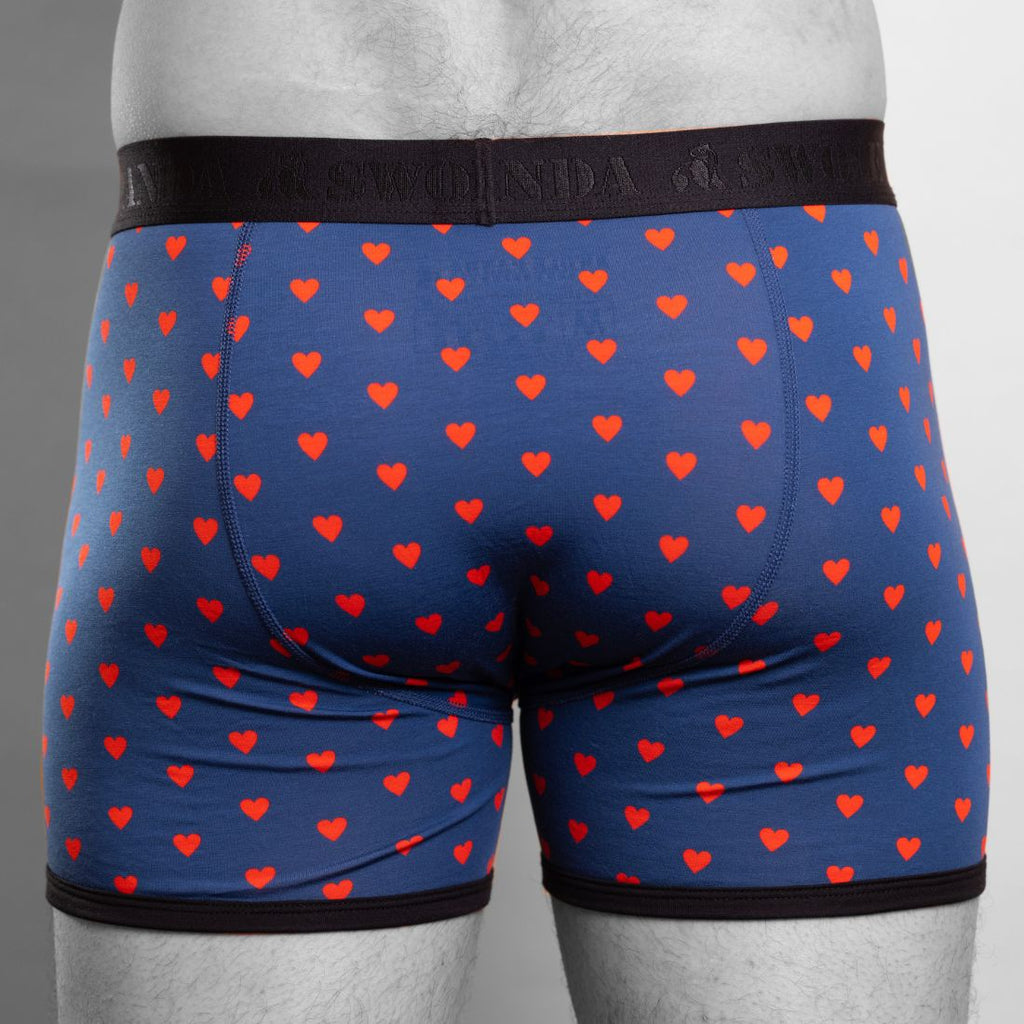Swole Panda Bamboo Boxers – Breathable Anti-Chafe Men's Underwear (Hearts)