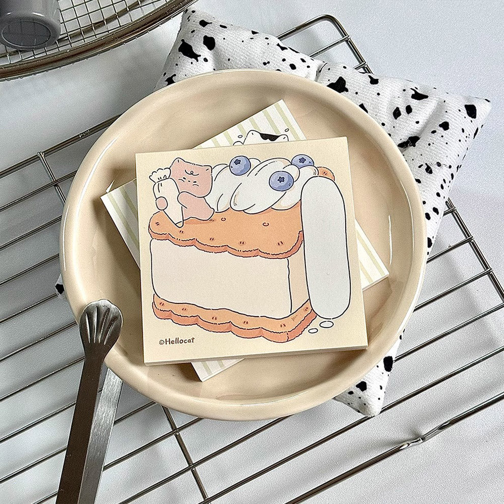 Hello Cat Cookie Memo Note Pad by LuLuFun Studio - 50 Sheet Pack