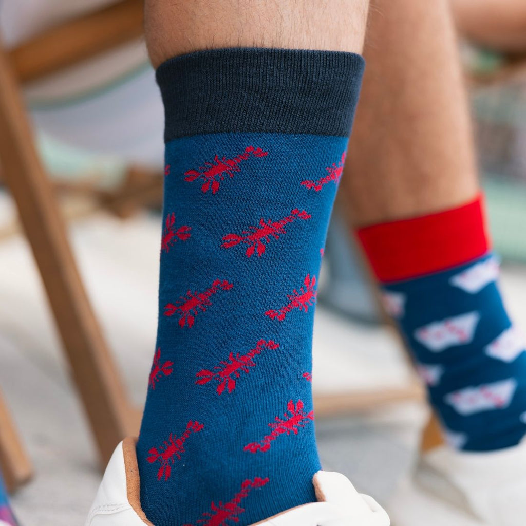 Swole Panda Lobster Bamboo Socks – Breathable Novelty Coastal Footwear