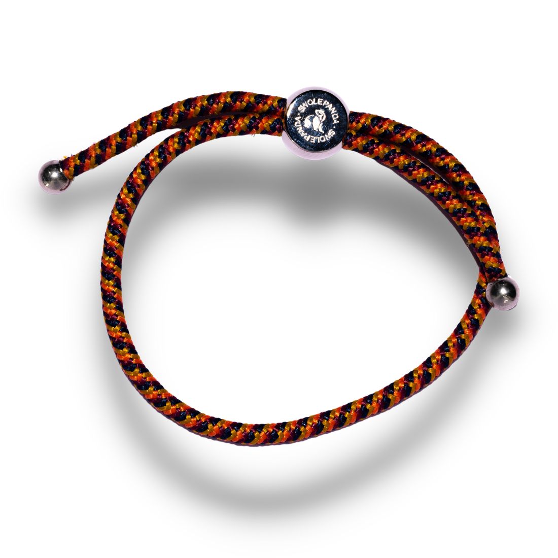 Swole Panda Recycled Rope Bracelet – Orange & Yellow Zigzag Unisex