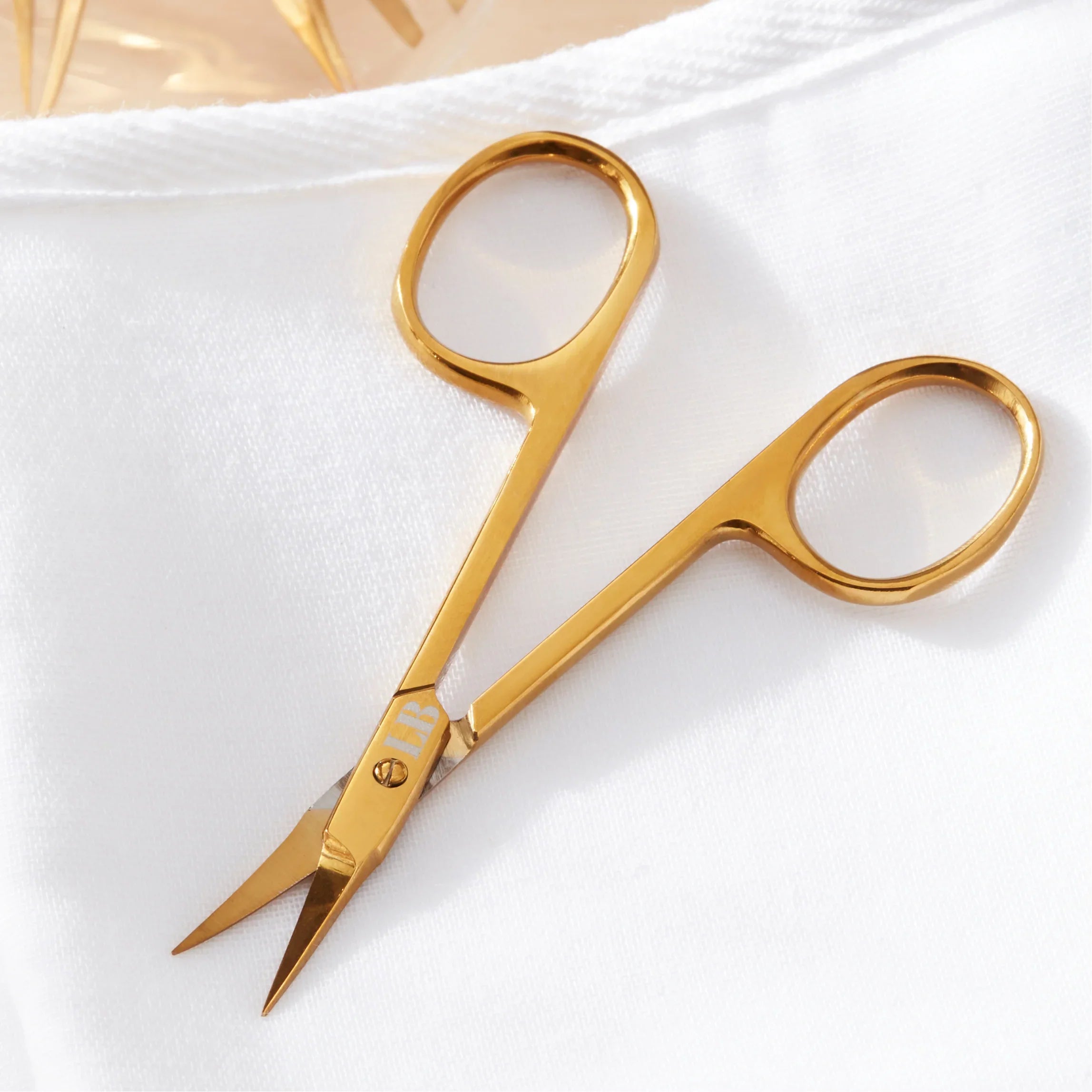 London Brow Gold Curved Brow Scissors | Professional Eyebrow Shaping Tool