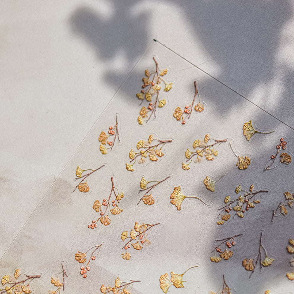 LuLuFun Studio Autumn Leaf 5D Nail Deco Stickers - Ultra-Thin 1 Sheet