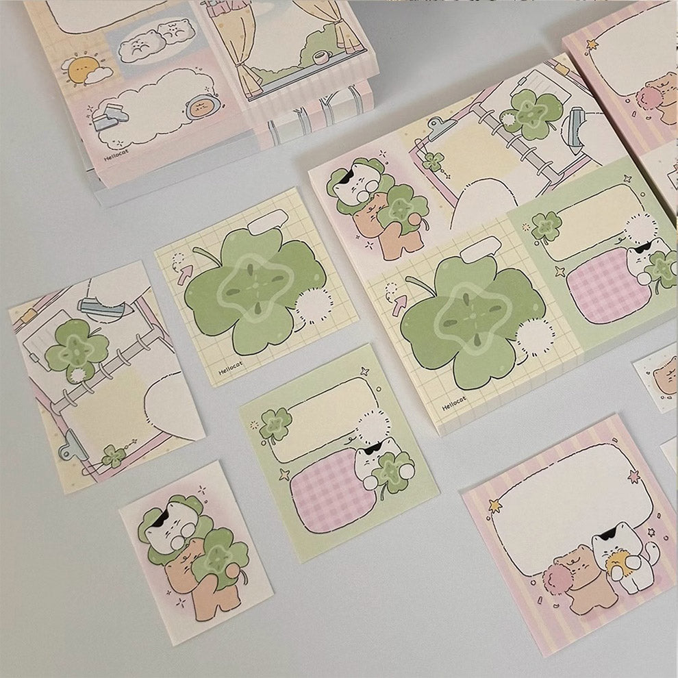 Flower Patchwork Memo Note Pad by LuLuFun Studio – 50 Floral Notes