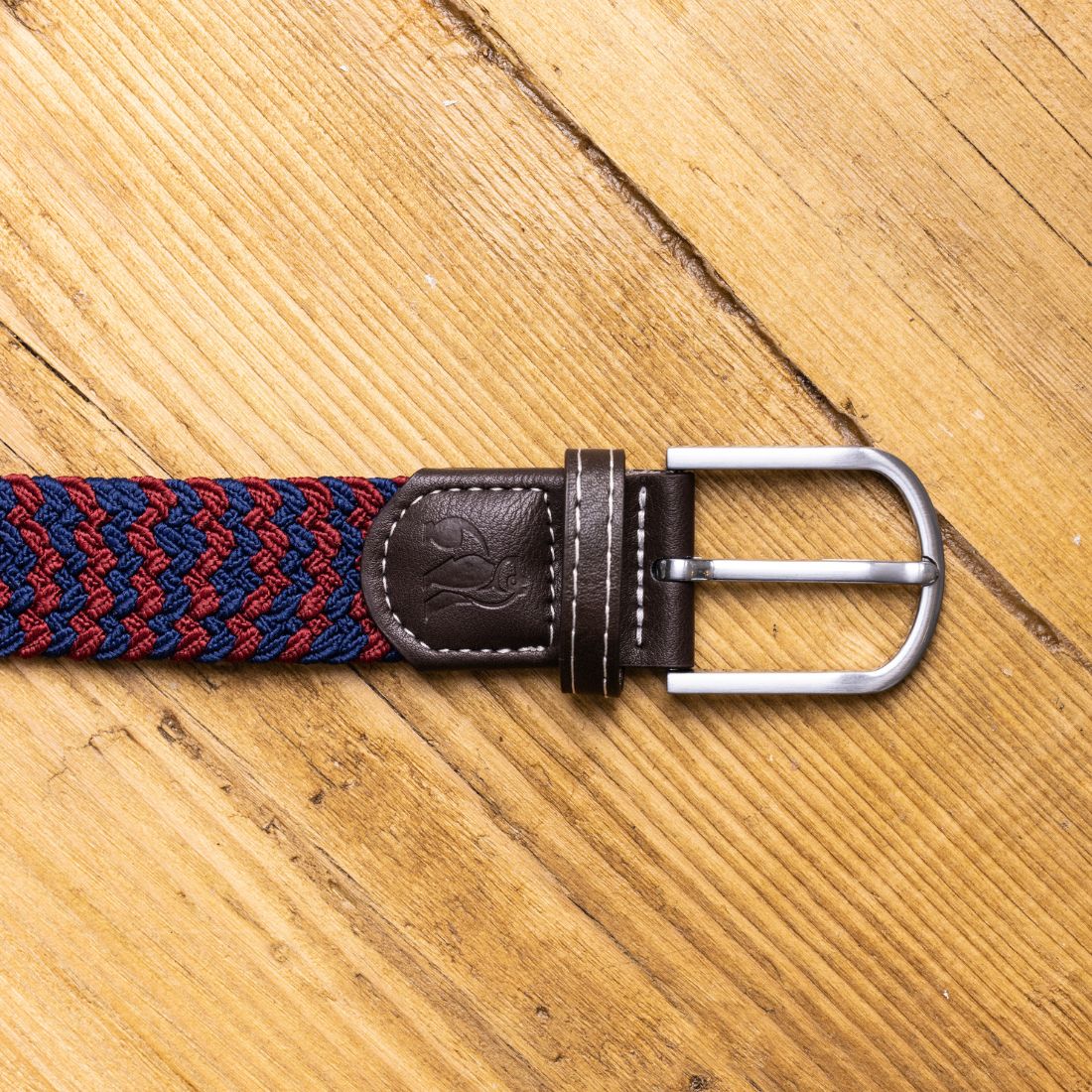Swole Panda Burgundy Zigzag Woven Belt – Recycled Elasticated Unisex