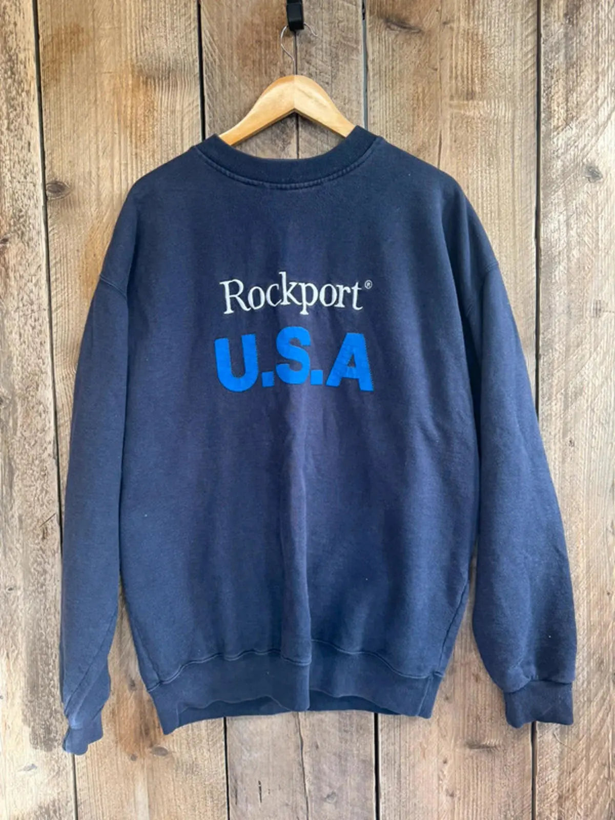 Vintage 90s Rockport Spell Out Jumper Sweater Mens XL
