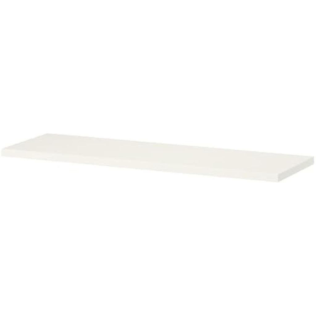 IKEA BURHULT White Wall Shelf – Minimalist Home Storage, 59x20 cm