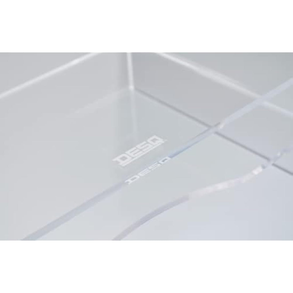 Desq Acrylic Monitor Stand with Letter Tray – Clear Ergonomic Riser