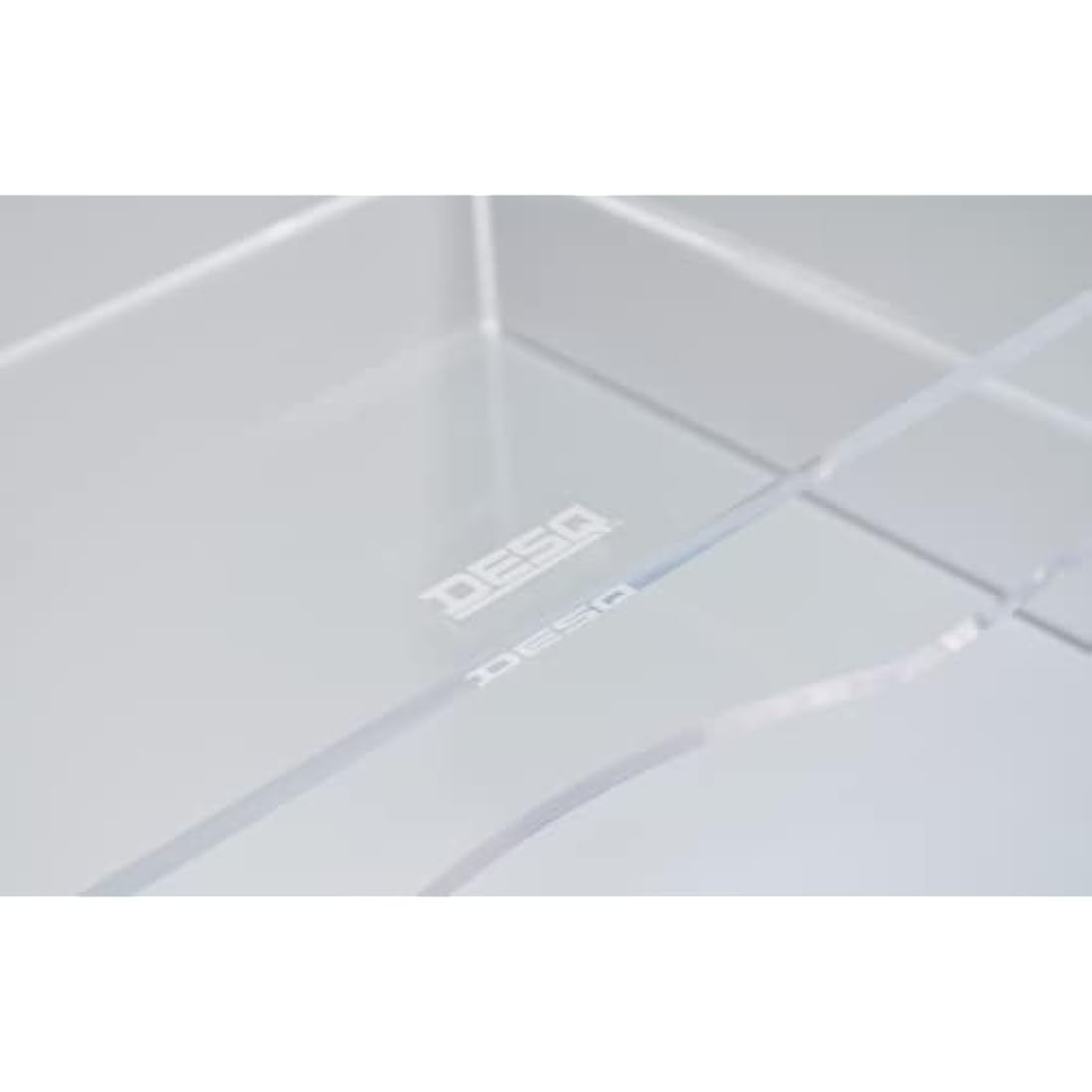 Desq Acrylic Monitor Stand with Letter Tray – Clear Ergonomic Riser