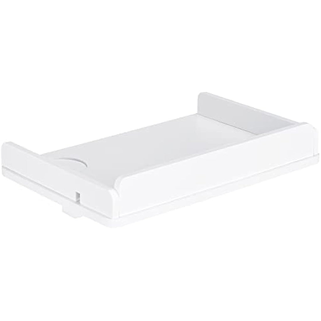 Navaris Clip-on Bedside Shelf – Bamboo Hanging Tray for Bunk Beds, White