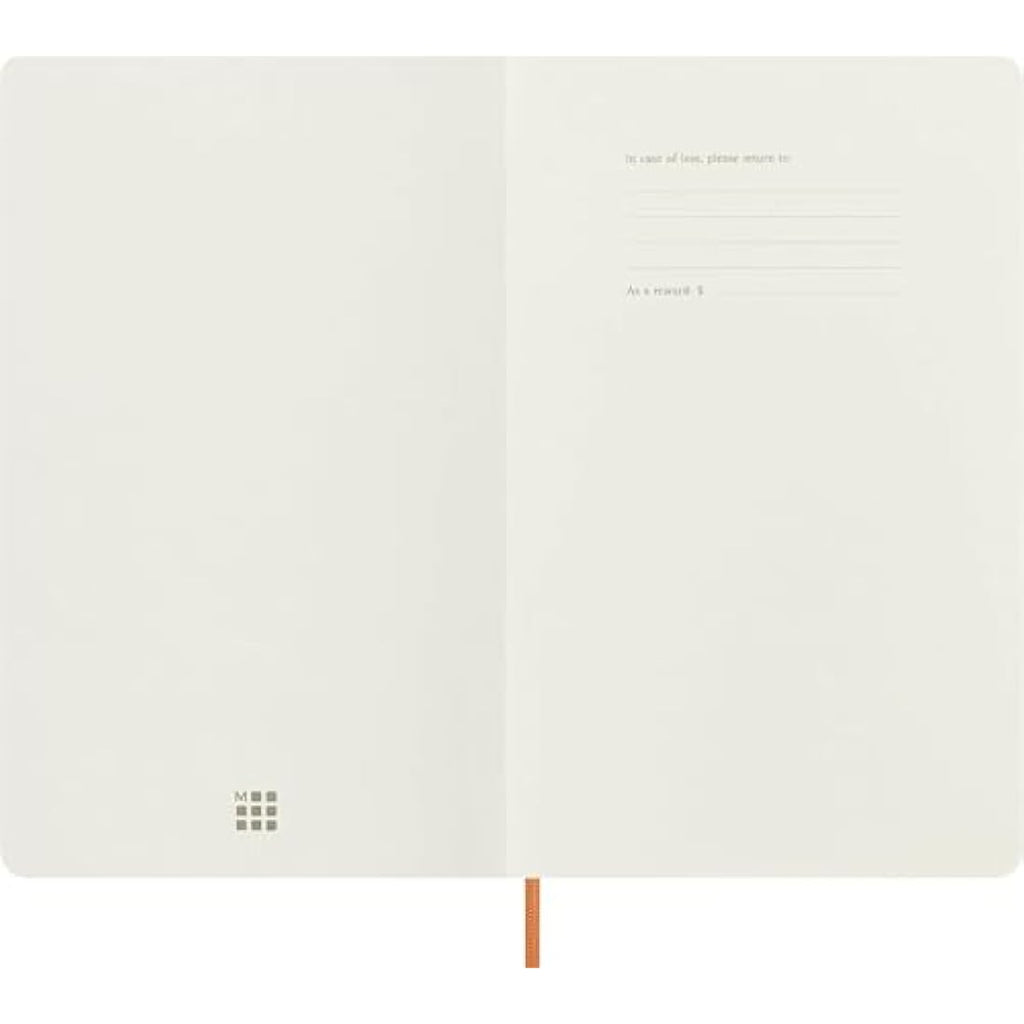 Moleskine Vegan Leather Notebook | Large 13x21cm Soft Cover – Orange