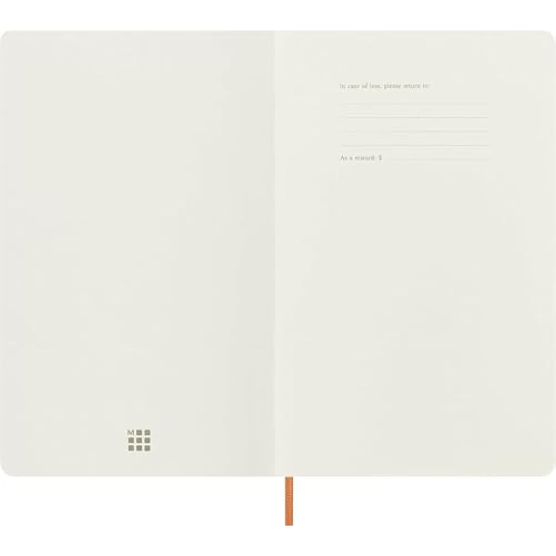 Moleskine Vegan Leather Notebook | Large 13x21cm Soft Cover – Orange