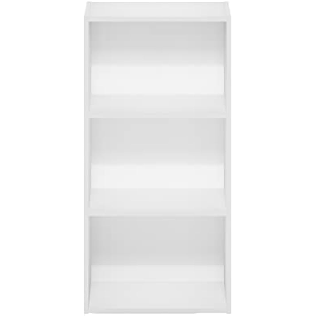 Furinno Luder 3-Tier Open Shelf Bookcase | White Composite Wood Storage