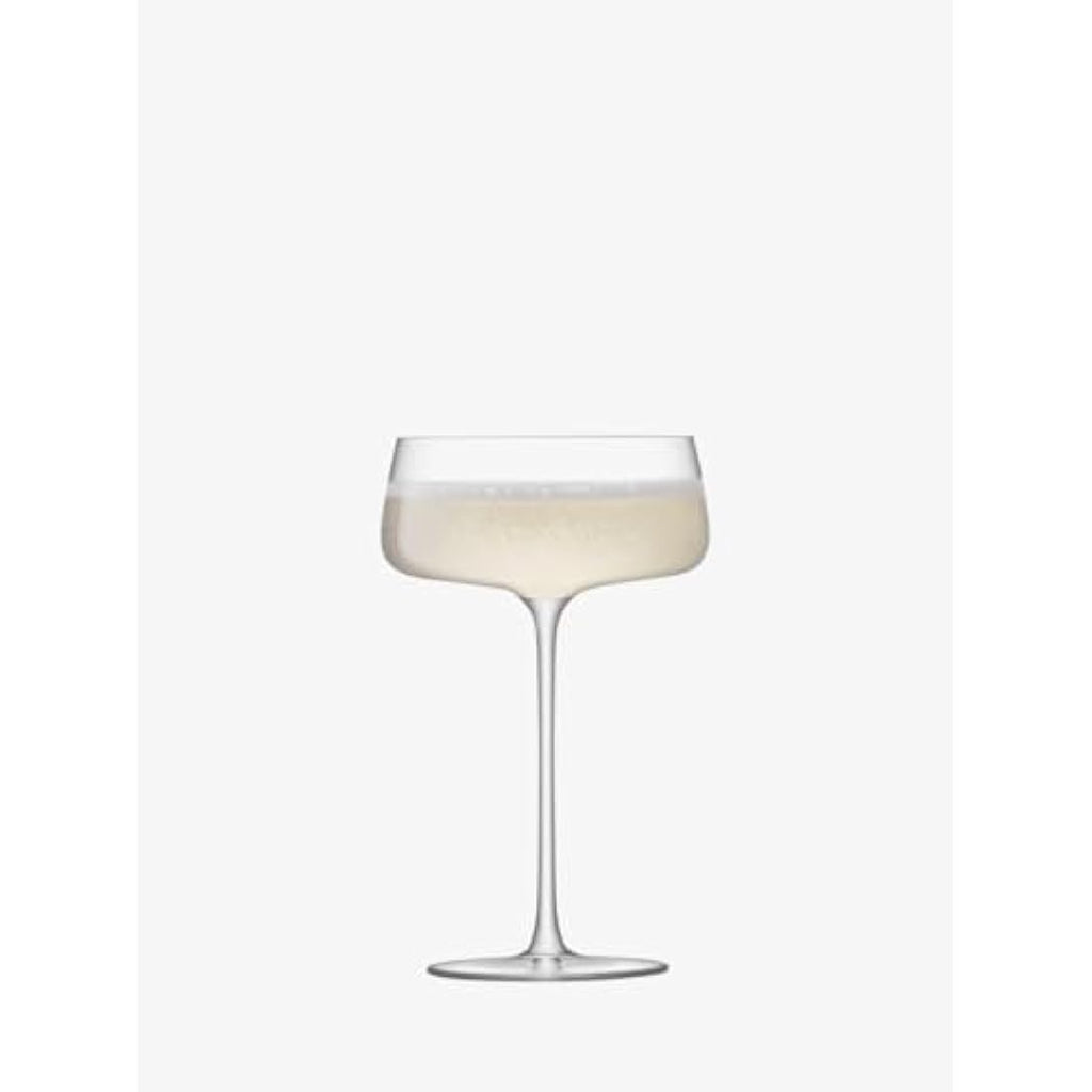LSA International Metropolitan Champagne Saucers | 300ml Clear | Set of 4