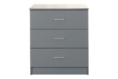 Timber Art Design Rio Costa 3 Drawer Chest of Drawers - Grey Storage Unit