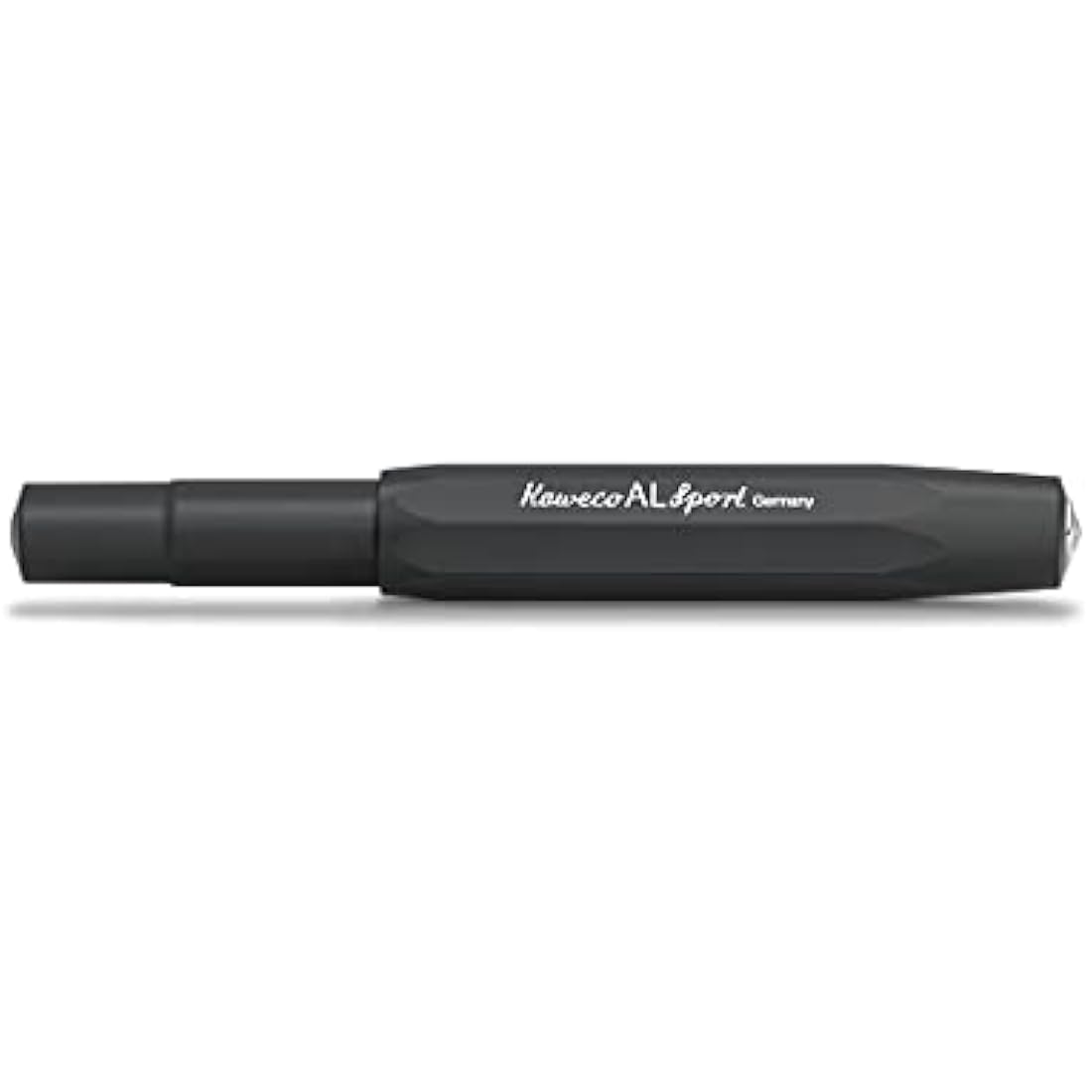 Kaweco AL Sport Rollerball Pen – Black Aluminium Pocket Pen, 0.7mm