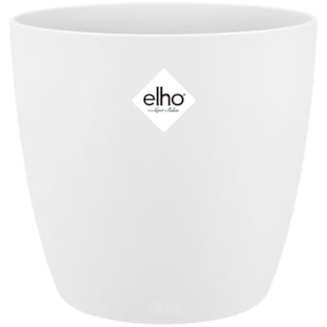 Elho Brussels Round Indoor Flower Pot – Recycled Plastic – White 22cm