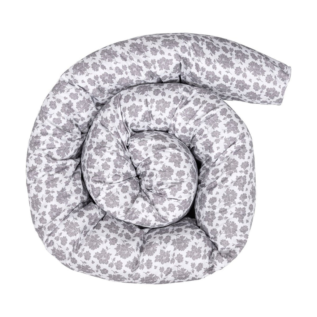 For Your Little One 12 Ft Maternity Pillow Case | Grey Floral Cotton