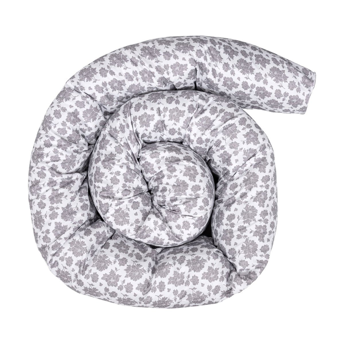 For Your Little One 12 Ft Maternity Pillow Case | Grey Floral Cotton