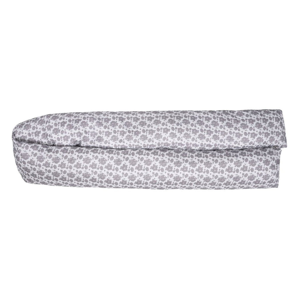 For Your Little One 12 Ft Maternity Pillow Case | Grey Floral Cotton