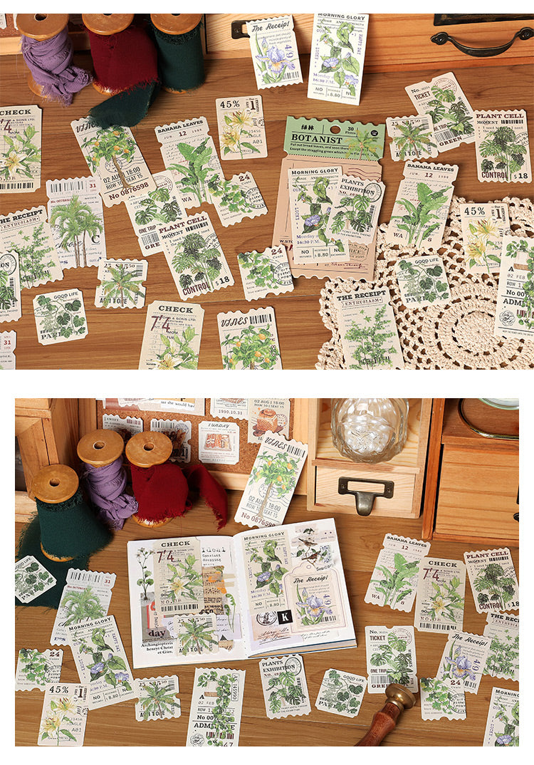LuLuFun Studio Life Poem Aesthetic Paper Stickers for Journaling, 30pc