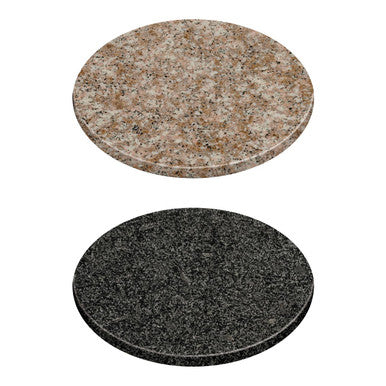Orsina Round Granite Chopping and Serving Board – Black Speckled