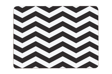 Orsina Chevron Placemats Set of 4 – Modern Black and White Table Mats