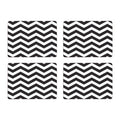 Orsina Chevron Placemats Set of 4 – Modern Black and White Table Mats