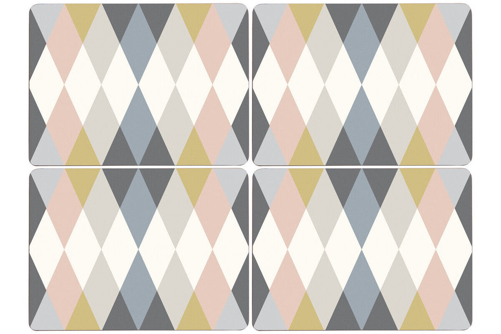Orsina Cirque Harlequin Placemats – Set of 4 Multi-Colored Table Mats
