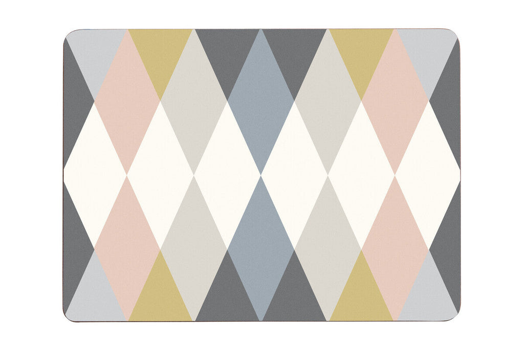 Orsina Cirque Harlequin Placemats – Set of 4 Multi-Colored Table Mats
