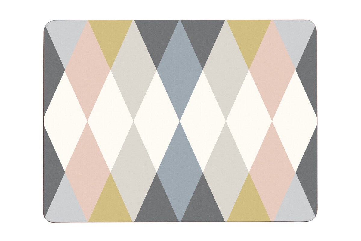Orsina Cirque Harlequin Placemats – Set of 4 Multi-Colored Table Mats