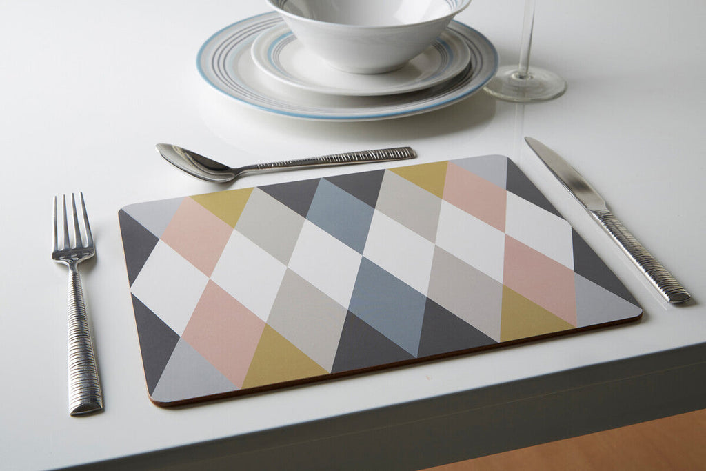 Orsina Cirque Harlequin Placemats – Set of 4 Multi-Colored Table Mats