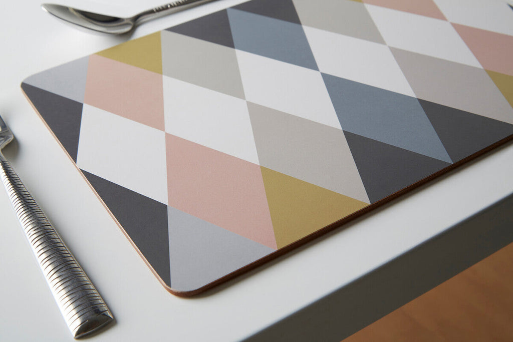 Orsina Cirque Harlequin Placemats – Set of 4 Multi-Colored Table Mats