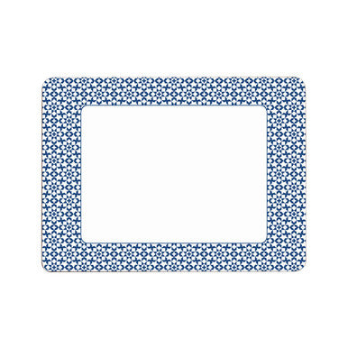Orsina Casablanca Blue Placemats – Set of 4 Geometric Wipe-Clean Mats
